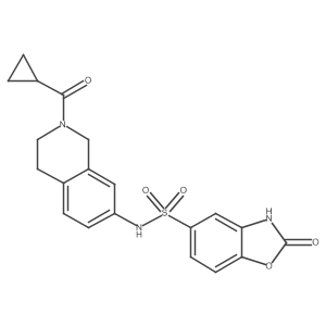 N-(2-(cyclopropanecarbonyl)-1,2,3,4-tetrahydroisoquinolin-7-yl)-2-oxo-2,3-dihydrobenzo[d]oxazole-5-sulfonamide Structure