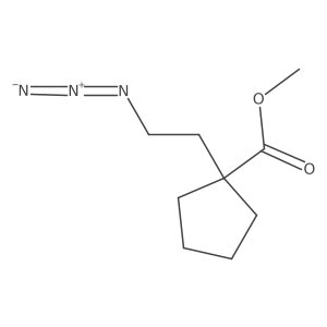 Methyl 1-(2-azidoethyl)cyclopentane-1-carboxylate结构式