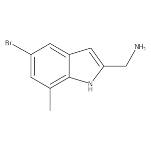 (5-Bromo-7-methyl-1H-indol-2-yl)methanamine结构式
