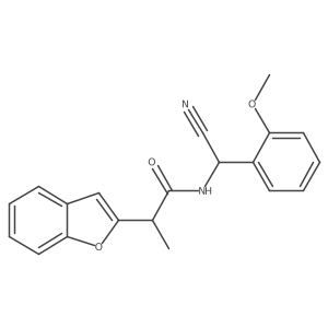 2-(1-Benzofuran-2-yl)-N-[cyano-(2-methoxyphenyl)methyl]propanamide Structure
