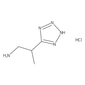 2-(1H-1,2,3,4-tetrazol-5-yl)propan-1-amine hydrochloride结构式