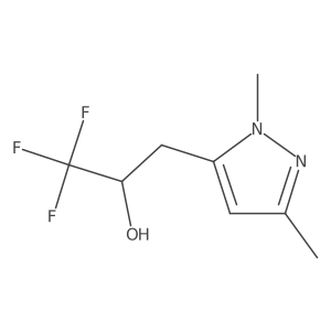 3-(1,3-dimethyl-1H-pyrazol-5-yl)-1,1,1-trifluoropropan-2-ol结构式