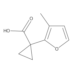 1-(3-Methylfuran-2-yl)cyclopropane-1-carboxylic acid Structure