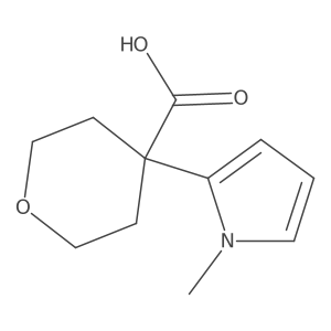 4-(1-methyl-1H-pyrrol-2-yl)oxane-4-carboxylic acid结构式