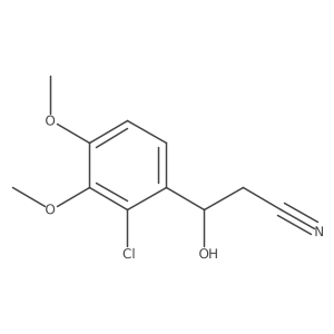 3-(2-Chloro-3,4-dimethoxyphenyl)-3-hydroxypropanenitrile Structure