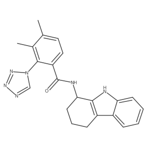 3,4-dimethyl-N-(2,3,4,9-tetrahydro-1H-carbazol-1-yl)-2-(1H-tetrazol-1-yl)benzamide Structure