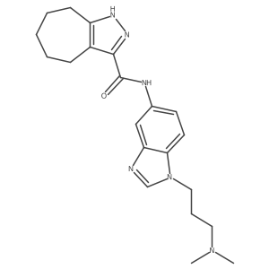 N-{1-[3-(dimethylamino)propyl]-1H-benzimidazol-5-yl}-2,4,5,6,7,8-hexahydrocyclohepta[c]pyrazole-3-carboxamide结构式
