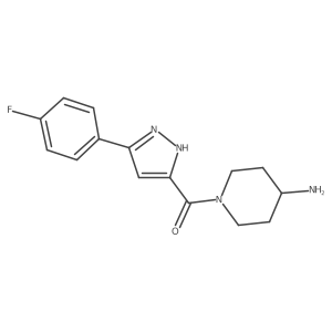 (4-Aminopiperidin-1-yl)(3-(4-fluorophenyl)-1H-pyrazol-5-yl)methanone结构式