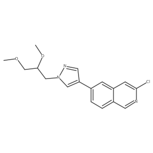 3-Chloro-6-[1-(2,3-dimethoxypropyl)-1H-pyrazol-4-yl]isoquinoline结构式