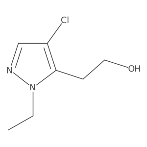 2-(4-Chloro-1-ethyl-1H-pyrazol-5-yl)ethan-1-ol结构式