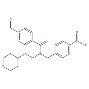 4-((4-(Chloromethyl)-N-(2-morpholinoethyl)benzamido)methyl)benzoic acid结构式