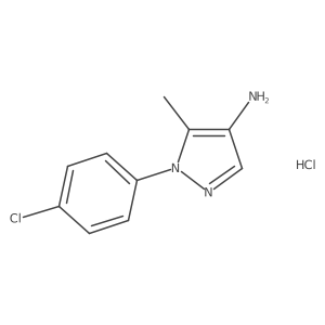 1-(4-chlorophenyl)-5-methyl-1H-pyrazol-4-amine hydrochloride结构式