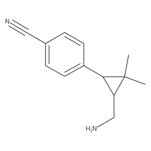 4-[3-(Aminomethyl)-2,2-dimethylcyclopropyl]benzonitrile Structure