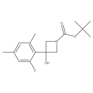 tert-Butyl 3-(2-fluoro-4,6-dimethylphenyl)-3-hydroxyazetidine-1-carboxylate Structure