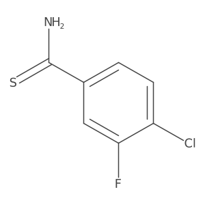 4-Chloro-3-fluorobenzothioamide结构式