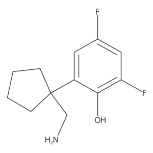 2-[1-(Aminomethyl)cyclopentyl]-4,6-difluorophenol结构式