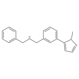 Benzyl-[3-(2-methyl-2H-pyrazol-3-yl)-benzyl]-amine结构式