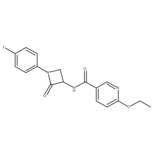 6-ethoxy-N-[1-(4-fluorophenyl)-2-oxoazetidin-3-yl]pyridine-3-carboxamide Structure