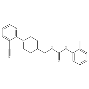 1-((1-(3-Cyanopyridin-2-yl)piperidin-4-yl)methyl)-3-(o-tolyl)urea结构式