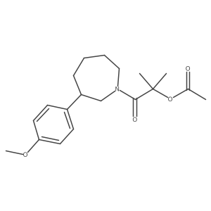 1-(3-(4-Methoxyphenyl)azepan-1-yl)-2-methyl-1-oxopropan-2-yl acetate结构式