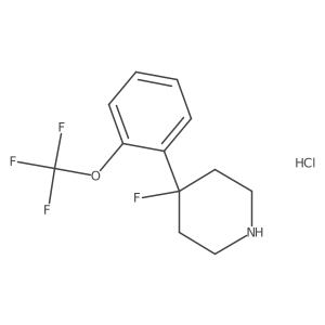 4-Fluoro-4-[2-(trifluoromethoxy)phenyl]piperidine hydrochloride结构式