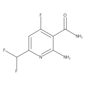 2-Amino-6-(difluoromethyl)-4-fluoronicotinamide结构式