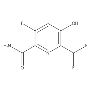 2-(Difluoromethyl)-5-fluoro-3-hydroxypyridine-6-carboxamide Structure