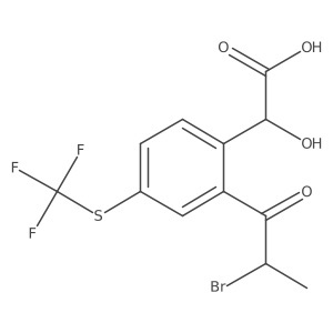 2-(2-Bromopropanoyl)-4-(trifluoromethylthio)mandelic acid Structure