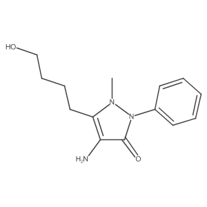4-Amino-1,2-dihydro-5-(4-hydroxybutyl)-1-methyl-2-phenyl-3H-pyrazol-3-one Structure