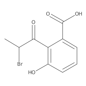 2-(2-Bromopropanoyl)-3-hydroxybenzoic acid Structure