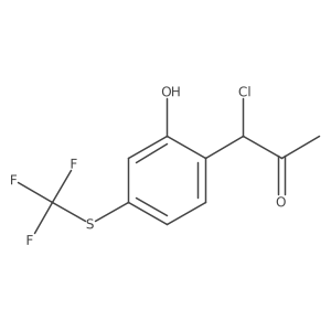 2-(1-Chloro-2-oxopropyl)-5-(trifluoromethylthio)phenol Structure