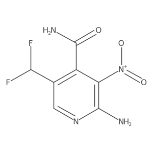 2-Amino-5-(difluoromethyl)-3-nitroisonicotinamide Structure