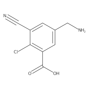 Benzoic acid, 5-(aminomethyl)-2-chloro-3-cyano- Structure