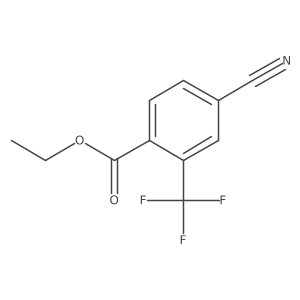 Ethyl 4-cyano-2-(trifluoromethyl)benzoate结构式