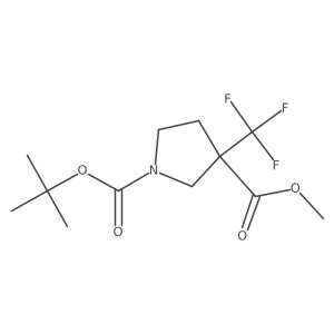 1-Tert-butyl 3-methyl 3-(trifluoromethyl)pyrrolidine-1,3-dicarboxylate Structure