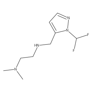 {[1-(difluoromethyl)-1H-pyrazol-5-yl]methyl}[2-(dimethylamino)ethyl]amine Structure