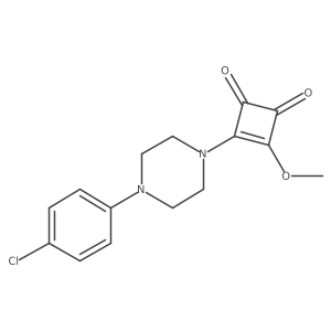 3-[4-(4-Chlorophenyl)piperazin-1-yl]-4-methoxycyclobut-3-ene-1,2-dione结构式