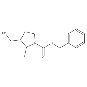 Benzyl 3-(hydroxymethyl)-2-methylpyrrolidine-1-carboxylate结构式