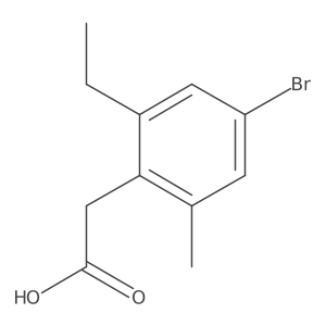 4-Bromo-2-ethyl-6-methylbenzeneacetic acid结构式