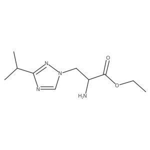 ethyl 2-amino-3-[3-(propan-2-yl)-1H-1,2,4-triazol-1-yl]propanoate Structure