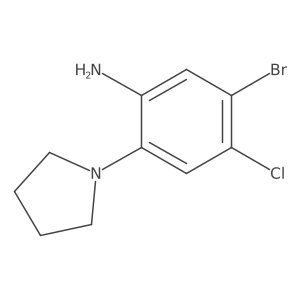 5-Bromo-4-chloro-2-(1-pyrrolidinyl)benzenamine结构式