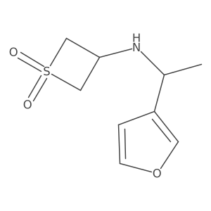 3-((1-(Furan-3-yl)ethyl)amino)thietane 1,1-dioxide结构式