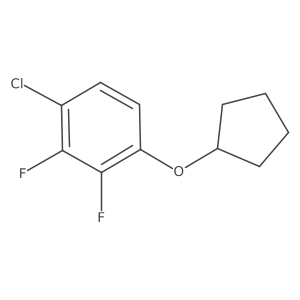 1-Chloro-4-(cyclopentyloxy)-2,3-difluorobenzene结构式