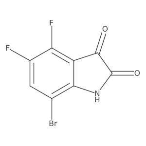 7-Bromo-4,5-difluoroindoline-2,3-dione Structure