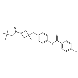 Tert-butyl 3-(4-(4-chlorobenzamido)benzyl)-3-fluoroazetidine-1-carboxylate Structure