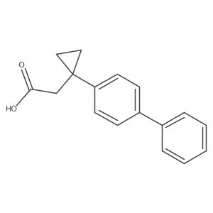 2-[1-(4-Phenylphenyl)cyclopropyl]acetic acid结构式