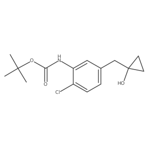 tert-butyl N-{2-chloro-5-[(1-hydroxycyclopropyl)methyl]phenyl}carbamate Structure