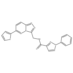 2-phenyl-N-((6-(thiophen-2-yl)-[1,2,4]triazolo[4,3-b]pyridazin-3-yl)methyl)-2H-1,2,3-triazole-4-carboxamide Structure