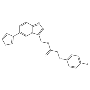 2-((4-fluorophenyl)thio)-N-((6-(thiophen-3-yl)-[1,2,4]triazolo[4,3-b]pyridazin-3-yl)methyl)acetamide结构式