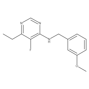 6-Ethyl-5-fluoro-N-[(3-methoxyphenyl)methyl]pyrimidin-4-amine Structure